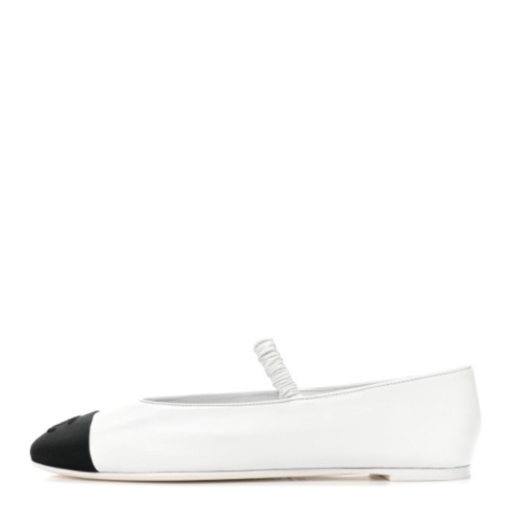 Chanel Cruise 2024 Lambskin Grosgrain Cap Toe Ballerina Flats w/ Leg Warmers 39 - Picture 5 of 15